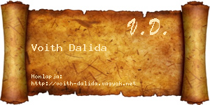 Voith Dalida névjegykártya